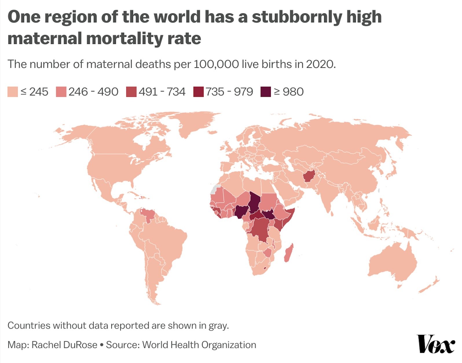Maternal deaths per 100,000 live births statistic