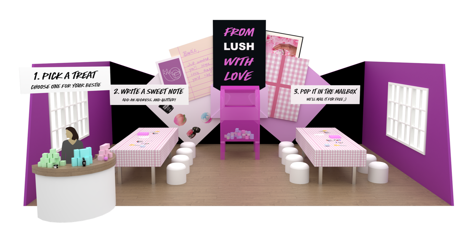 Snail mail pop-up render