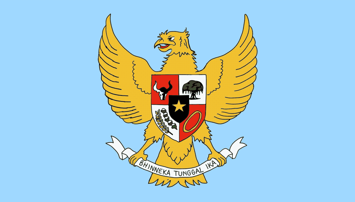 Great Garuda animated connection between Indonesian island and their national symbol