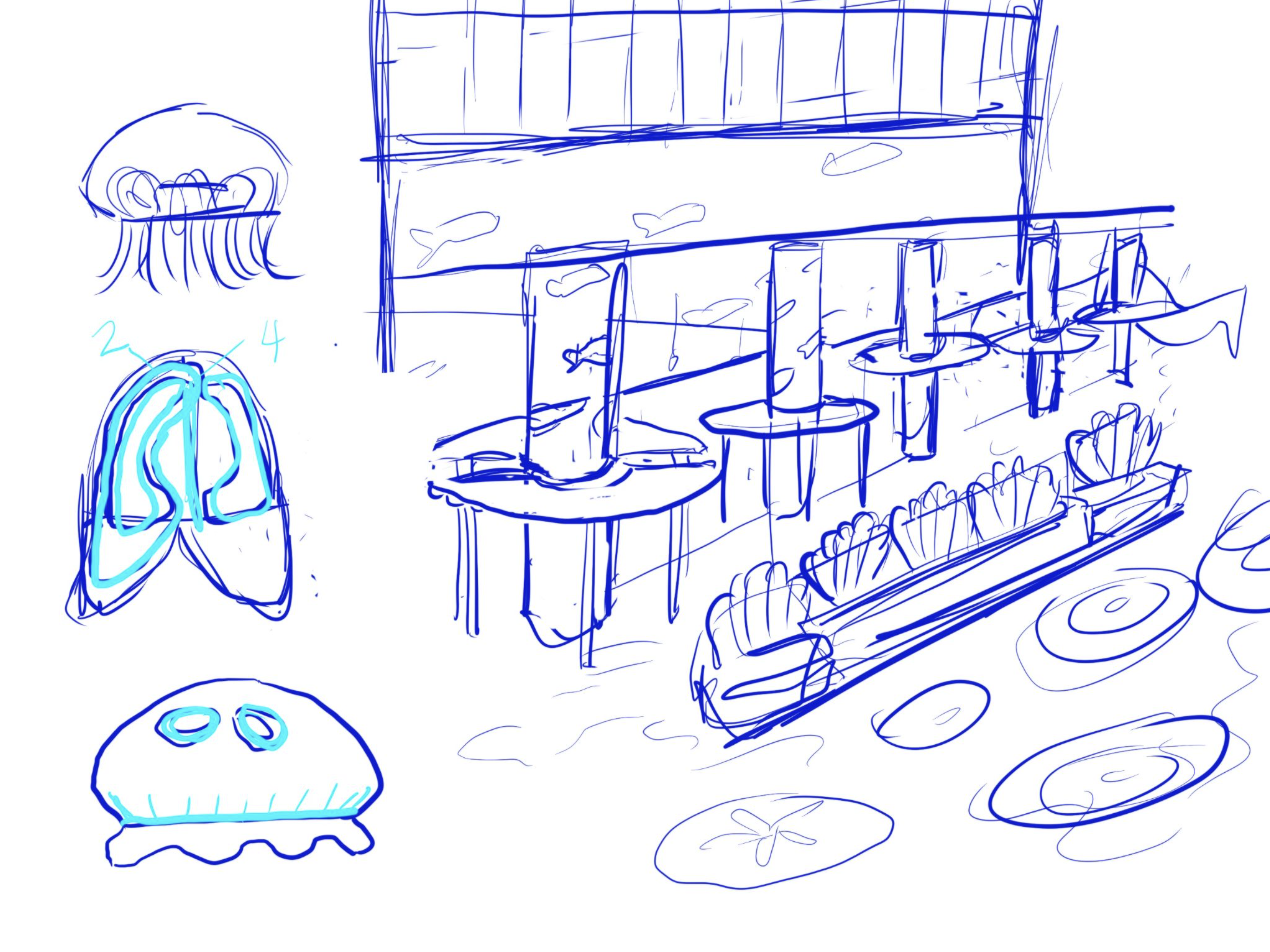 Interior ideation sketch